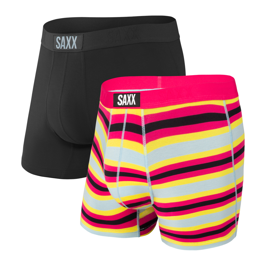 Saxx Vibe Boxer 2PK - Fruity Stripe - Size X-Large