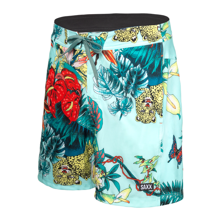 🇨🇦 Betawave Swim Shorts 17" - Blue Disco Jungle - Size 36