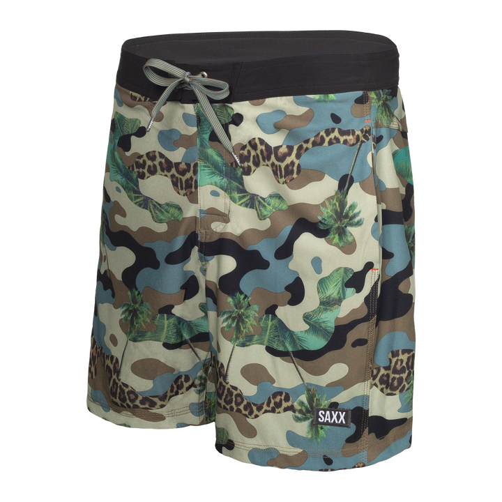 Betawave Swim Shorts 17" - Green Jungle Camo