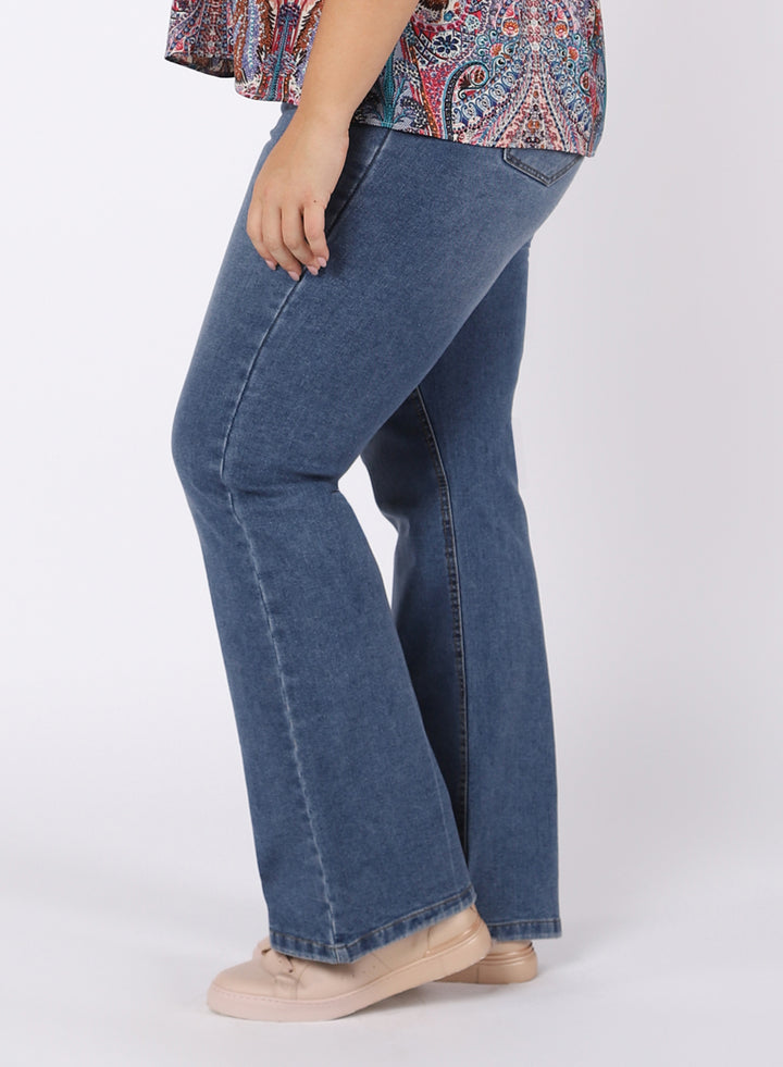 Dex High Rise Relaxed Boot Cut Jeans