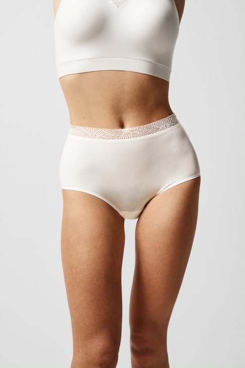 Soft Stretch Full Brief with Lace Band